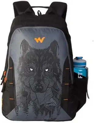 14. Wildcraft Nylon 44 Ltrs Casual Backpack (11629-Wolf_Black)
