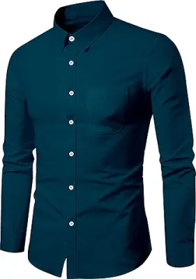 3. IndoPrimo Formal Shirt for Men || Shirt for Men || Men Stylish Shirt || Men Plain Shirt || Men Solid Shirt