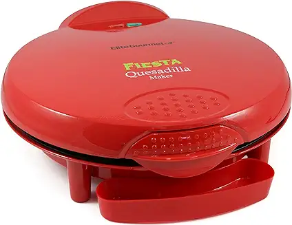 3. Elite Gourmet EQD-118 Non-Stick Electric, Mexican Taco Tuesday Quesadilla Maker, Easy-Slice 6-Wedge, Grilled Cheese (Red)