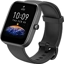 Amazfit Bip 3 Smart Watch with 1.69" Large Color Display,2 Weeks' Battery Life,5 ATM Water-Resistance, Cricket Sports Data...
