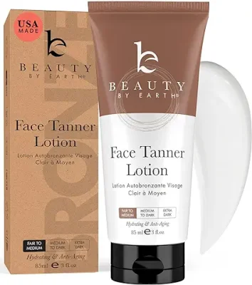 4. Face Tanner - USA Made with Natural & Organic Ingredients, Face Self Tanning Lotion, Non Toxic Self Tanner for Face, Gradual Tanning Lotion, Sunless Tanning Lotion for Fake Tan for Women & Men