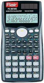 10. Flair FC-991 MS Scientific Calculator 401 Functions with 40 Scientific Calculations Two Line Display Matrix & Vector Calculations Two Way Power 10 + 2 Digits Calculator Black, Pack of 1