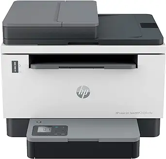 11. HP Laserjet Tank MFP 2606sdw, Wireless, Print, Copy, Scan, 40-Sheet ADF, Hi-Speed USB 2.0, Ethernet, Bluetooth LE, Up to 22 ppm, 250-sheet Input Tray, 1-Year Warranty, Black and White, 381U2A