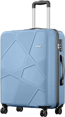 2. Safari Pentagon Plus 65 cms Medium Check-in Polypropylene Hardsided 8 Wheels Luggage/Tsuitcase/Trolley Bag with TSA Lock (Slate Blue)