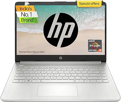 6. HP Laptop 14s, AMD Ryzen 3 5300U, 14-inch (35.6 cm), FHD, 8GB DDR4, 512GB SSD, AMD Radeon Graphics, Backlit KB, Thin & Light, Dual Speakers (Win 11, MSO 2019, Silver, 1.46 kg), fq1089AU