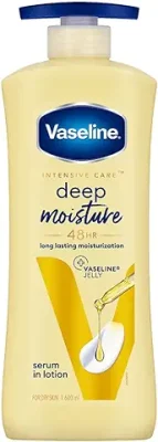 11. Vaseline Intensive Care, Deep Moisture Nourishing Body Lotion, 600ml, for Radiant, Glowing Skin, with Glycerin, Non-Sticky, Fast Absorbing, Daily Moisturizer for Dry, Rough Skin, For Men & Women