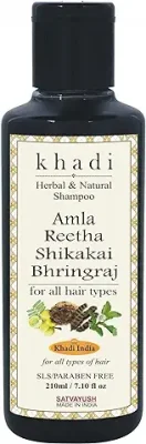 3. Satvayush Khadi Amla Reetha Shikakai Bhringraj SLS-Paraben free Ayurvedic Shampoo