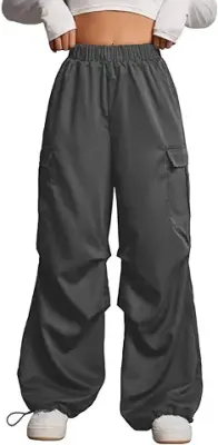 5. Tabadtod Women Loose Fit High-Rise Cargos Trousers