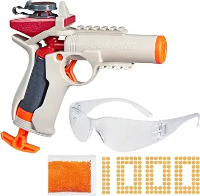 15. Nerf Pro Gelfire Ignitor Blaster, 1000 Gelfire Rounds, 60 Round Capacity, T-Pull Priming, Up to 150 FPS, Eyewear, Gifts for Teens Ages 14+