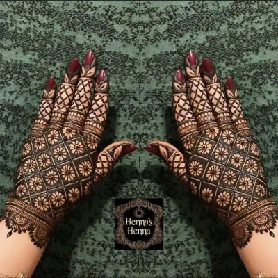 Floral Jaal Mehandi Design