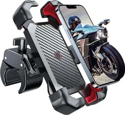 1. JOYROOM Motorcycle Phone Mount, [1s Auto Lock][100mph Military Anti-Shake] Bike Phone Holder for Bicycle, [10s Quick Install] Handlebar Phone Mount, Compatible with iPhone, Samsung, All Cell Phone