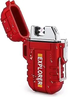 EzLife Waterproof Flameless Electric Lighter-Dual Arc Plasma Beam Lighter-USB Rechargeable-Windproof-No Butane-Ideal Light...