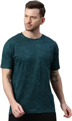 12. Urbano Fashion Men's Printed Half Sleeve Slim Fit Cotton T-Shirt