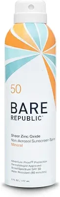 9. Bare Republic Mineral Sunscreen SPF 50 Sunblock Spray