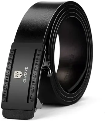 15. GUSTAVE Leather Belts For Men With Auto Lock
