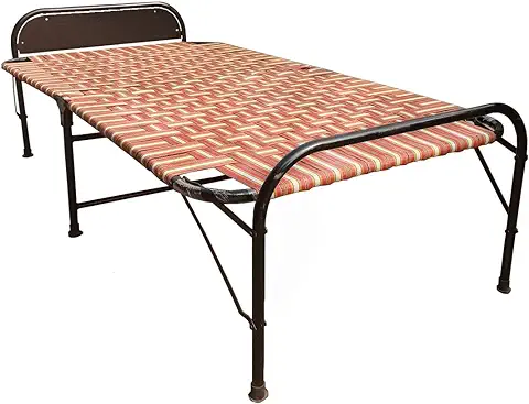 8. AARAM CHARPAI UDYOG Niwar Folding Metal Single Bed