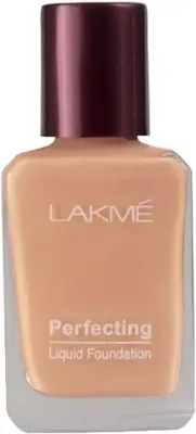 5. Lakmé Perfecting Liquid Foundation, Dewy Finish, Lightweight, Waterproof, With Vitamin E For Nourishing Skin & Oil Control, Marble, 27ml