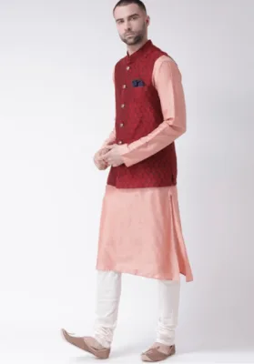 Kisah Printed Kurta with Nehru Jacket