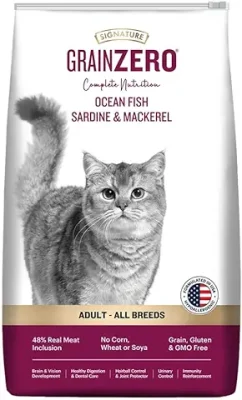 10. Grain Zero Signature Adult Cat Dry Food - 1.2 kg - Ocean Fish, Sardine and Mackeral | Grain, Gluten & GMO Free,Pack of 1