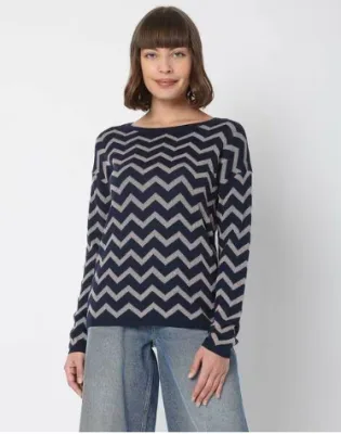 14. VERO MODA Boat Neck Sweater with Bell Sleeves