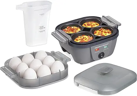 3. Hamilton Beach 6-in-1 Electric Egg Cooker for Hard Boiled Eggs