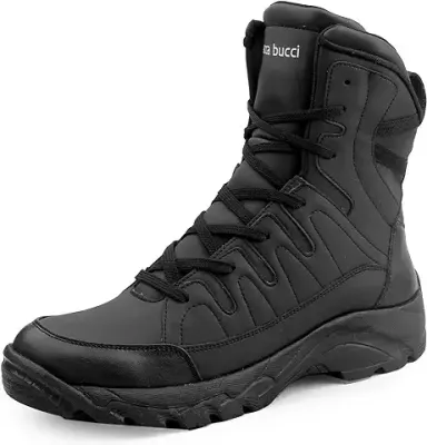 3. Bacca Bucci FLAME Original 7-Eye Moto Inspired Mild water proof High top ankle Snow boots for Men