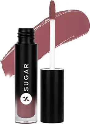 15. SUGAR Cosmetics Mousse Muse Maskproof Lip Cream Lipstick - 01 Backlit Nude | Waterproof | Smudge-proof | Last More than 24 Hrs | Nude Peach Lipstick
