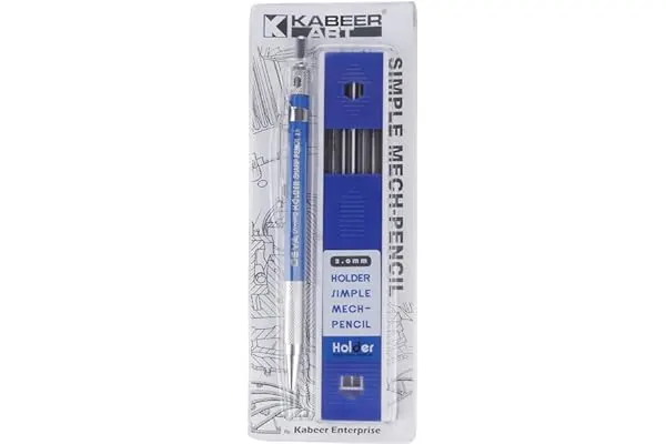 9. KABEER ART 2.0Mm Mechanical Pencil With Leads|Black