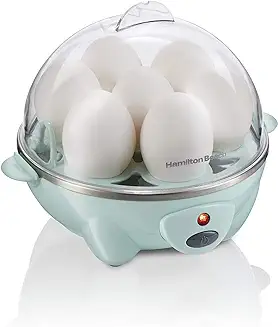 8. Hamilton Beach 3-in-1 Electric Egg Cooker for Hard Boiled Eggs