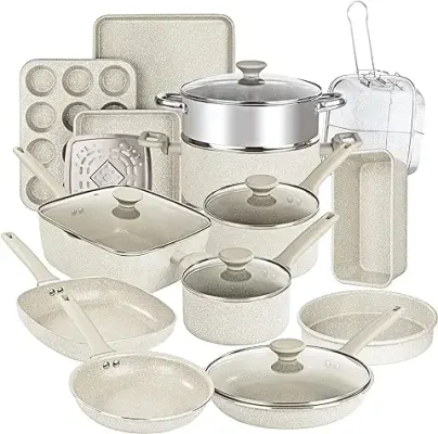 4. Granitestone 20 Pc Pots and Pans Set Non Stick Cookware Set
