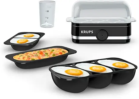 13. Krups Simply Electric Plastic and Stainless Steel Egg Cooker