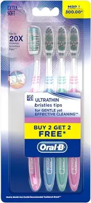 7. Oral B Sensitive Whitening Extra Soft manual Toothbrush for adults (4 Toothbrushes)