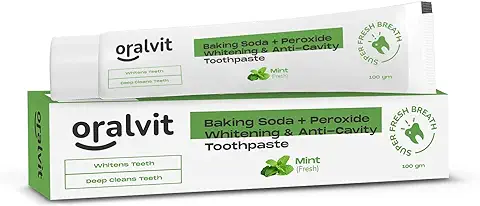 14. Oralvit Baking Soda and Peroxide Toothpaste for Whitening & Anti-Cavity