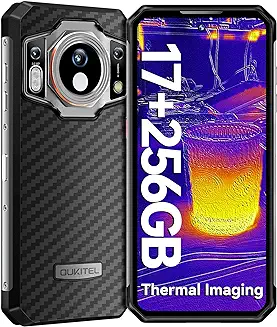 8. OUKITEL WP21 Ultra Rugged Smartphone Unlocked, Thermal Imaging Camera Rugged Cell Phones, 17GB+256GB, 120Hz 6.78" FHD+, 66W Fast Charge Android 12 IP68 Waterproof Mobile Phone, 64MP Camera, NFC/GPS