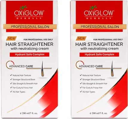 4. Oxyglow Hair Straightener, Pack of 2 (200 ml x 2)
