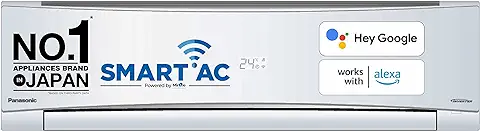 Panasonic 1.5 Ton 5 Star Wi-Fi Inverter Smart Split AC (Copper Condenser, 7 in 1 Convertible with additional AI Mode, 4 Way Swing, PM 0.1 Air Purification Filter, CS/CU-NU18YKY5W,2023 Model, White)