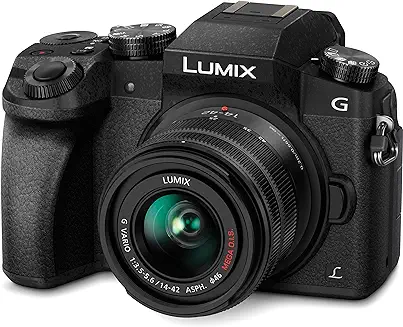 2. Panasonic LUMIX G7 16.00 MP 4K Mirrorless Interchangeable Lens Camera Kit with 14-42 mm Lens (Black) with 3x Optical Zoom