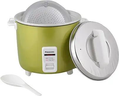 8. Panasonic SR-WA22H (E) Automatic Rice Cooker, Apple Green, 2.2 Liters