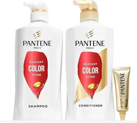 11. Pantene Shampoo, Conditioner and Hair Treatment Set, Radiant Color Shine, Safe for Color-Treated Hair