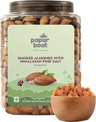 10. Paper Boat Premium Smoked and Roasted Almonds Himalayan Pink Salt