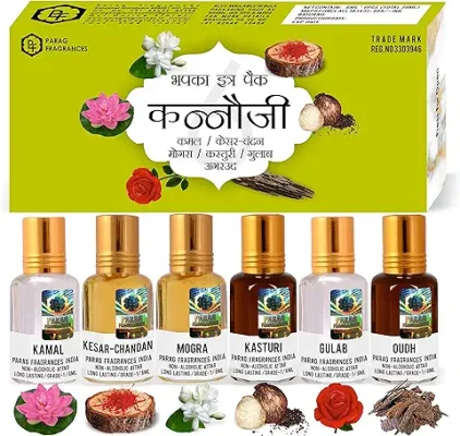 8. Parag Fragrances Attar Gift Set/Attar Combo Offer Pack of Natural