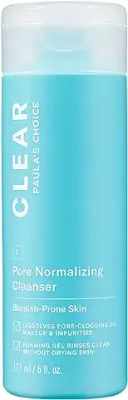 2. Paula's Choice CLEAR Pore Normalizing Cleanser, Salicylic Acid Acne Face Wash, Redness & Blackheads, 6 Ounce