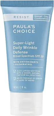 11. Paula's Choice RESIST Super-Light Daily Wrinkle Defense SPF 30 Matte Tinted Face Moisturizer, UVA & UVB Protection, Mineral Sunscreen for Oily Skin, Fragrance-Free & Paraben-Free, 2 Ounces