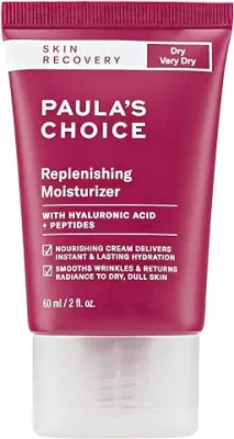 7. Paula's Choice SKIN RECOVERY Replenishing Facial Moisturizer Cream with Hyaluronic Acid, Soothes Redness & Sensitive Skin Prone to Rosacea & Eczema, Paraben-Free & Fragrance-Free, 2 Fl Oz