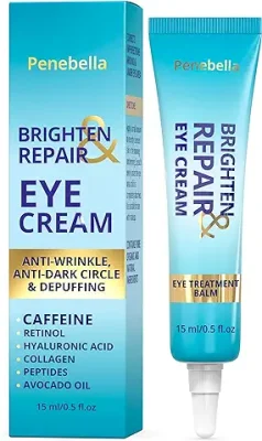 11. PENEBELLA NEW - 3% Caffeine Eye Cream - 5% Niacinamide (Vitamin B3) Under Eye Cream for Dark Circle, Puffiness & Wrinkles - Brighten & Repair Anti Aging Eye Treatment Balm - Moisturizer Collagen
