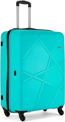 Pentagon 65 cms Medium Check-in Polypropylene (PP) Hard Sided 4 Wheels 360 Degree Rotation Luggage/Suitcase/Trolley Bag (Cyan Blue)