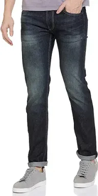 11. Pepe Jeans Men's Vapour Slim Fit Mid Waist Lightly Fade Jeans