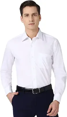 15. Peter England Men's Regular Fit Shirt