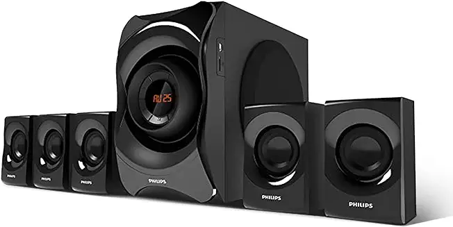 13. Philips Audio SPA8000B/94 5.1 Channel 120W Multimedia Speaker System with Bluetooth
