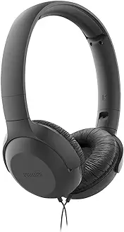 6. Philips Audio Upbeat Tauh201 Wired On Ear Headphones with Mic (Black)